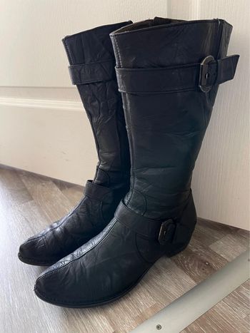 Bottes noires en cuir Dorking made in Spain taille 38