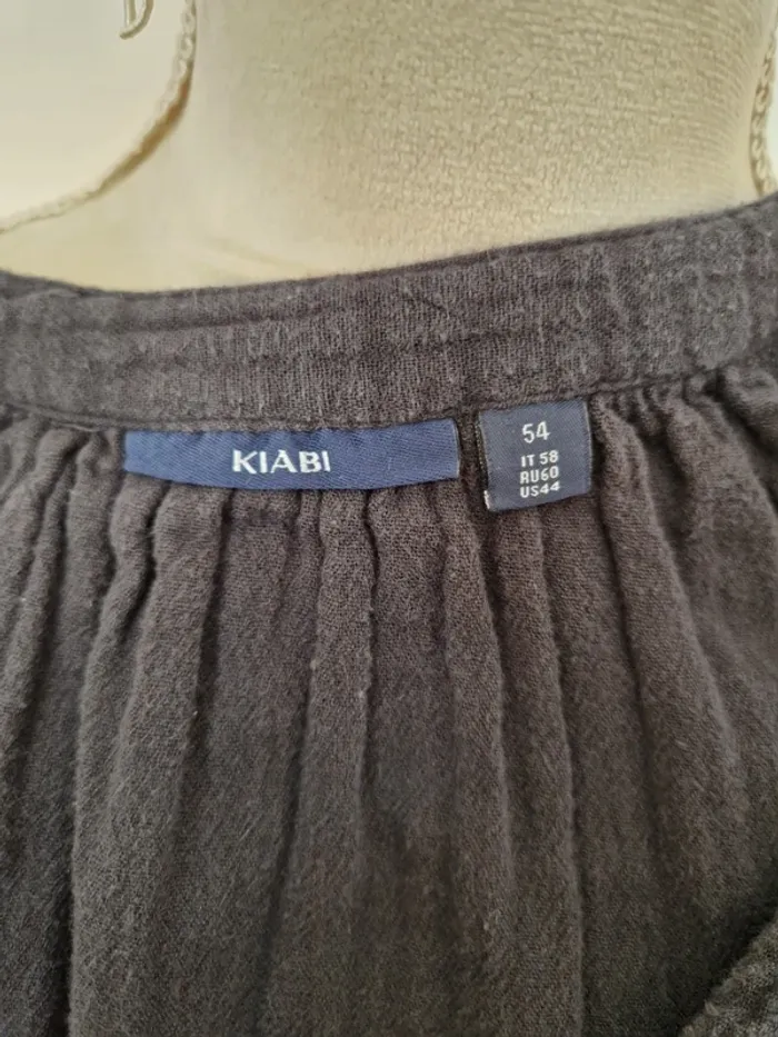 Robe manche longue coton noir kiabi taille 54 - photo numéro 5