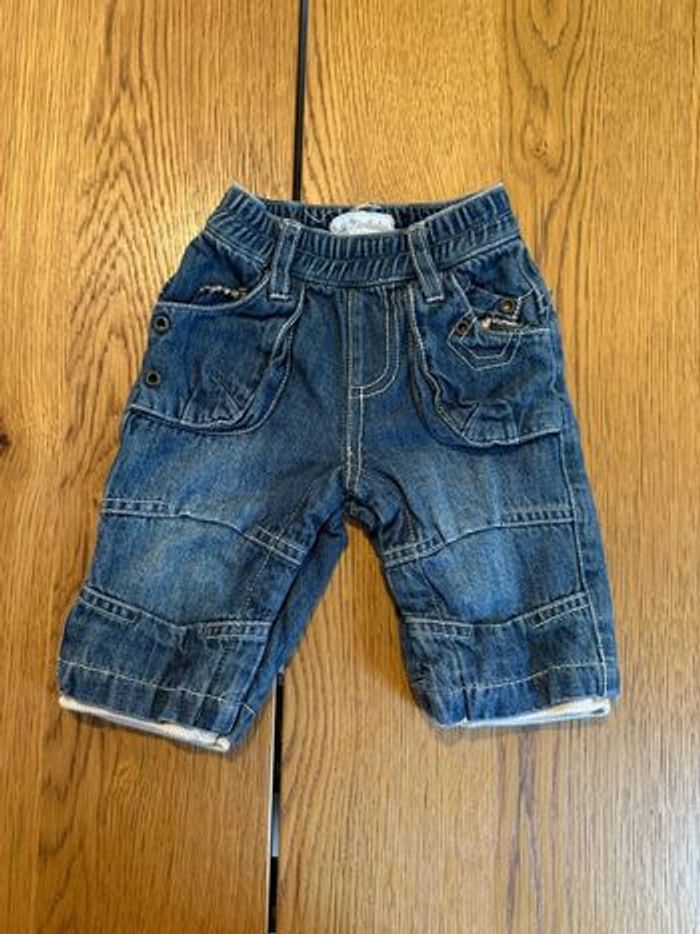 Pantacourt bébé garçon Petit Kimbaloo 1 mois – Style jeans souple très bon état