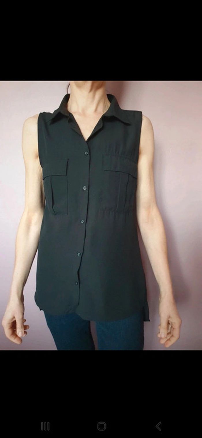 Chemise sans manches noir