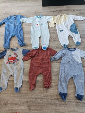 Lot 6 pyjamas hiver 1 an