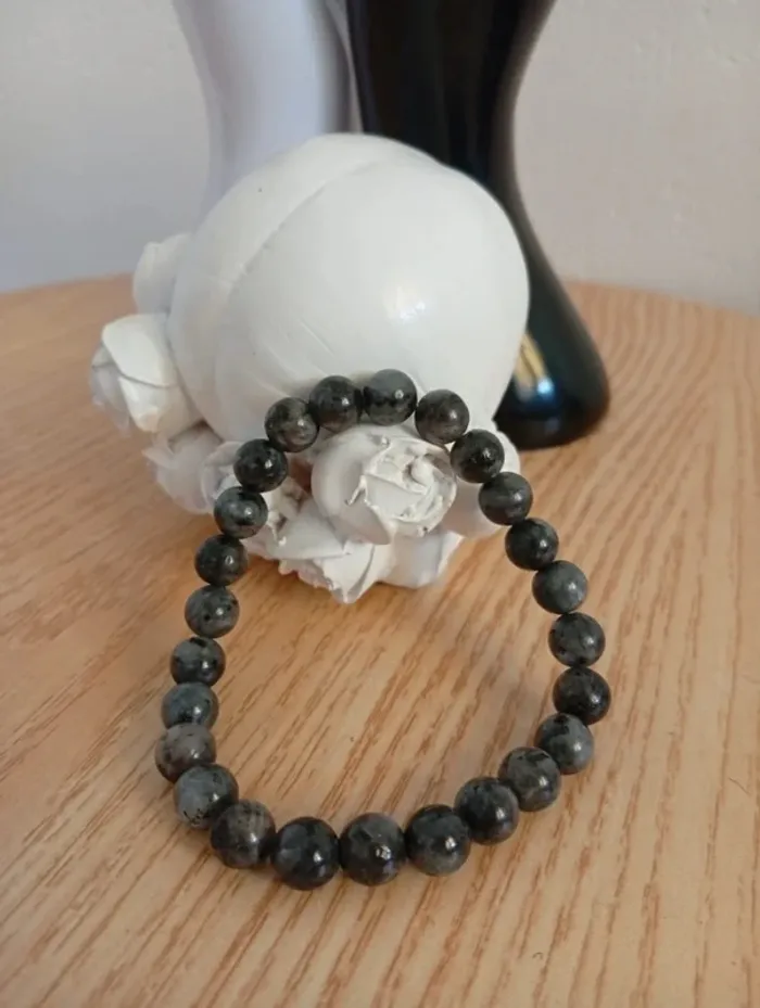 Labradorite Bracelet en pierres naturelles Lithothérapie unisexe 19cm pierre 8mm