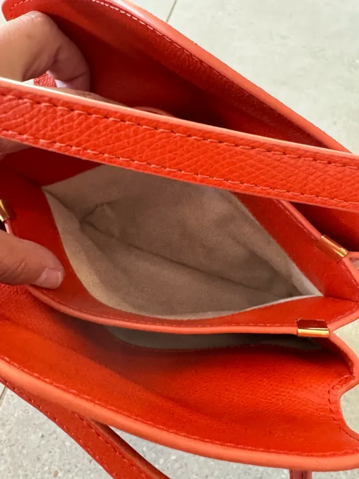 Sac à main orange Rodier, très bon état, 24*17cm - photo numéro 4