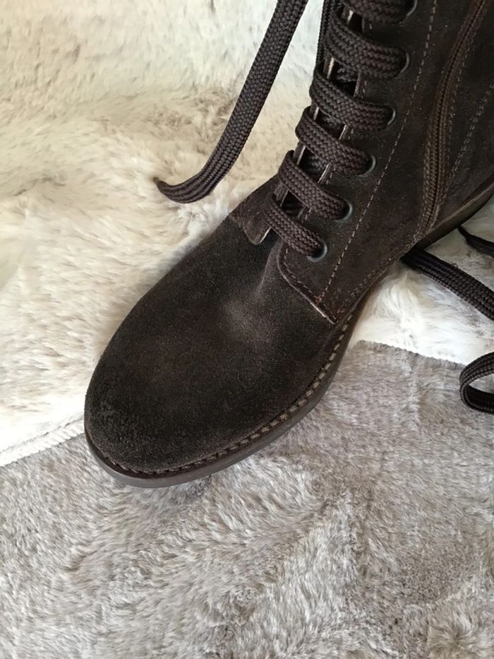 Bottine en cuir marron mixte taille 32 marque Bi Key (0124) - photo numéro 4