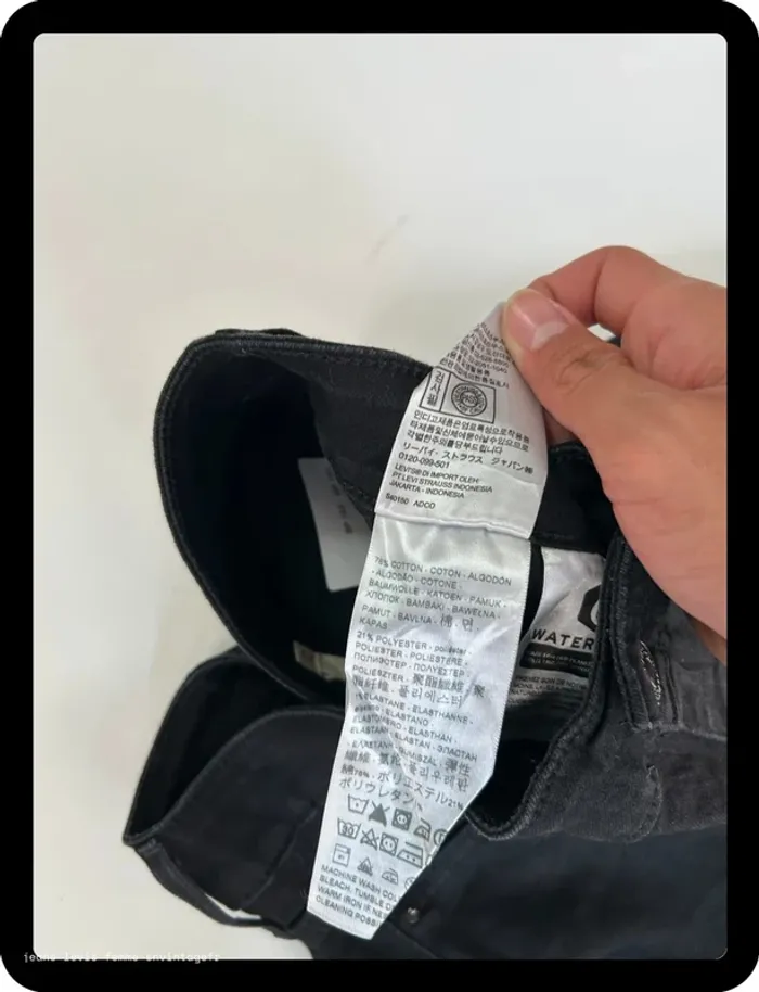 Jean Levi's Femme 711 Skinny Noir | Taille W29 L30 FR38 | BP160 - photo numéro 6