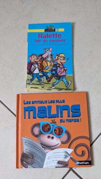 Lot de 2 livres 6-7 ans ralette fait du camping