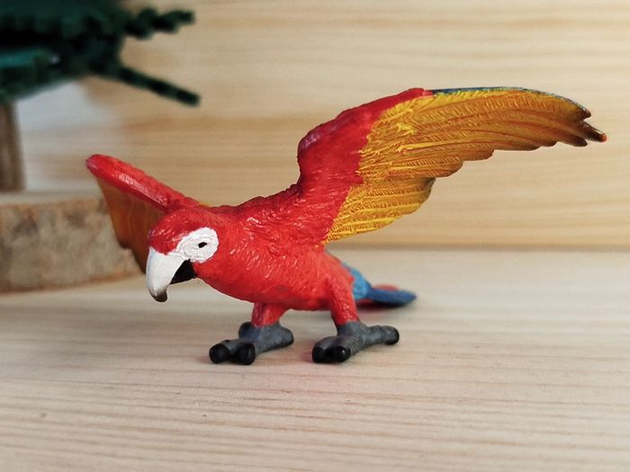 Schleich oiseau perroquet rouge Figurine animal de l'équateur