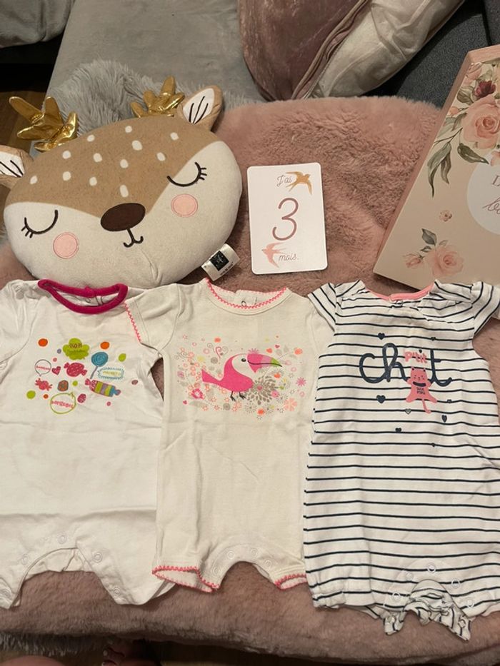 Lot de 3 combi short 3 mois