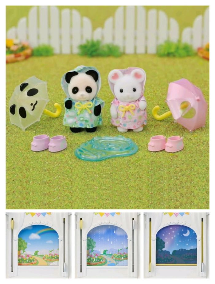 La crèche ensoleillé et le duo des bébés en habits de pluie - photo numéro 2