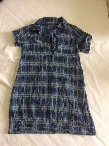 Blouse tunique robe à carreaux neuve 36/S/taille 1