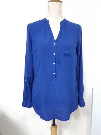 Blouse bleue Camaïeu T36