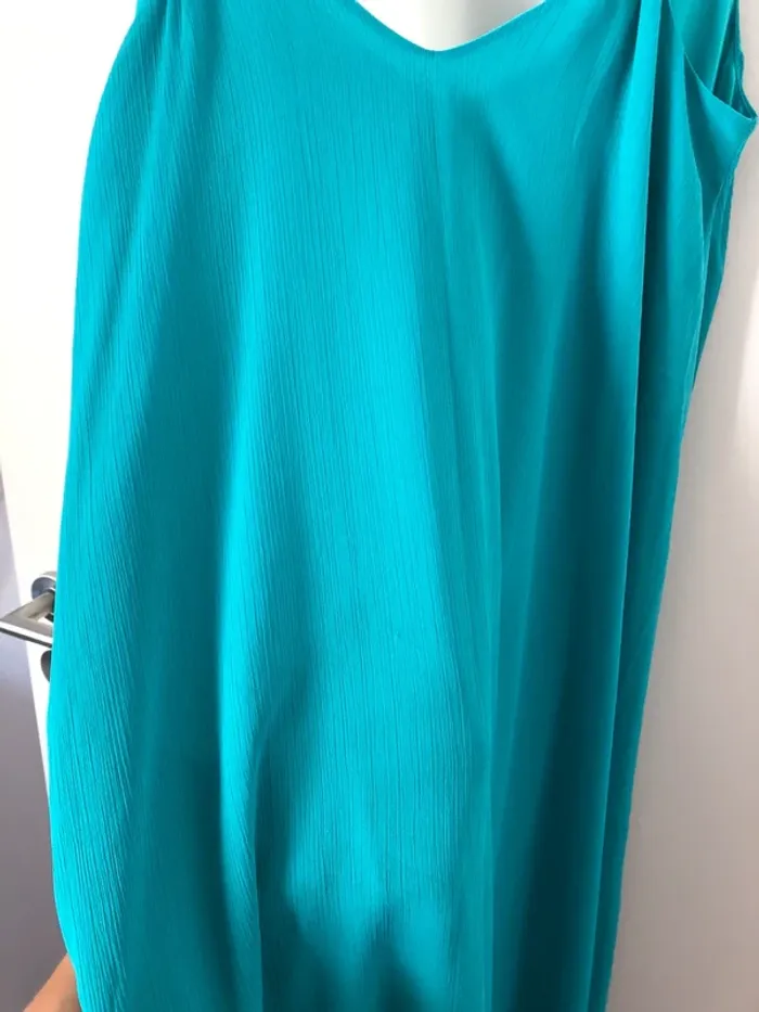 Robe longueur midi vert d'eau Mango taille S - photo numéro 9