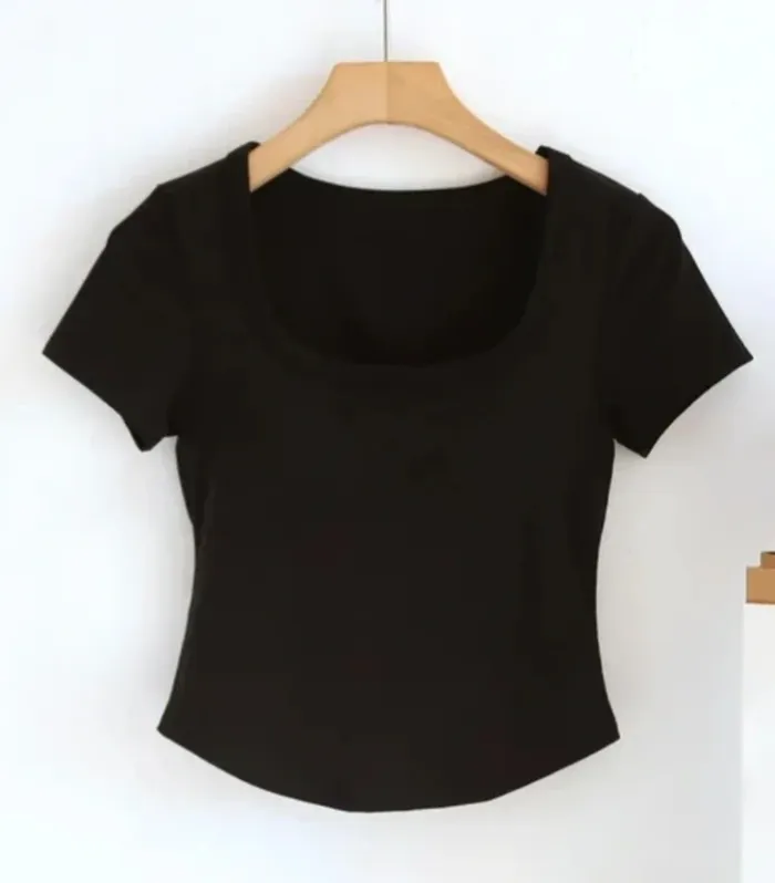 T shirt coton brassière rembourrée intégrée - photo numéro 2