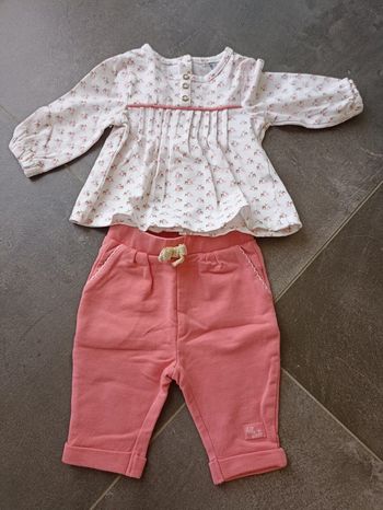 Ensemble pantalon + blouse longues manches T54