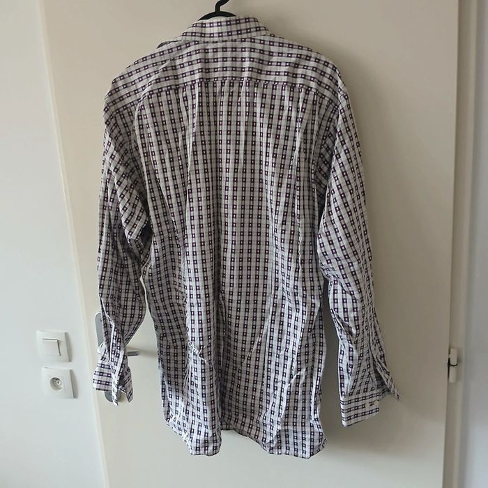 Chemise à carreaux bordeaux taille 45 - photo numéro 2