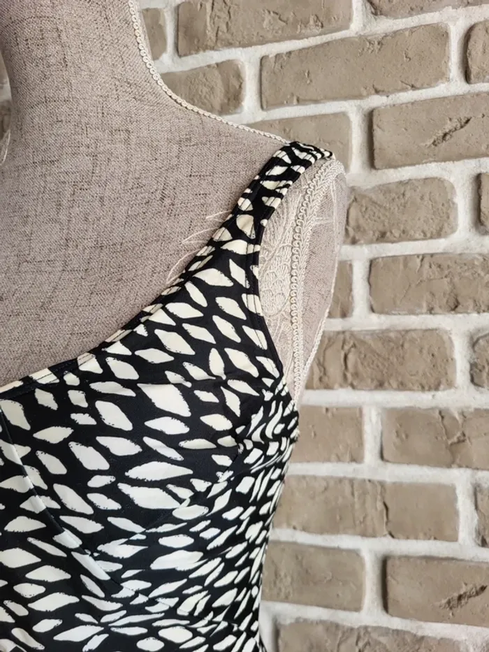 Maillot de bain 1 pièce noir et blanc Tissaia - rétro chic - photo numéro 3