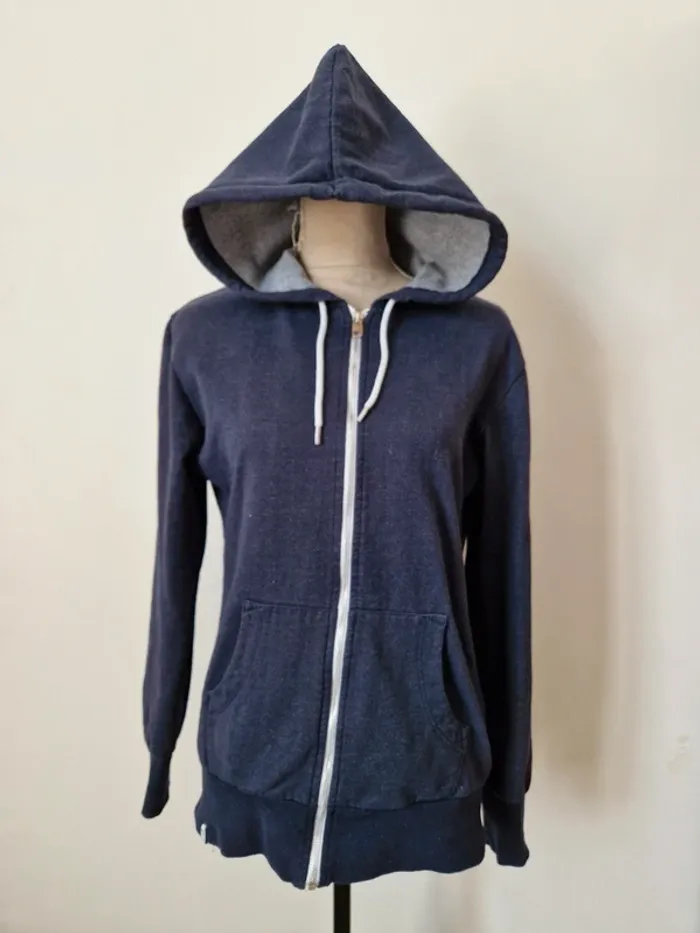 Gilet sweat a capuche soft gris taille L