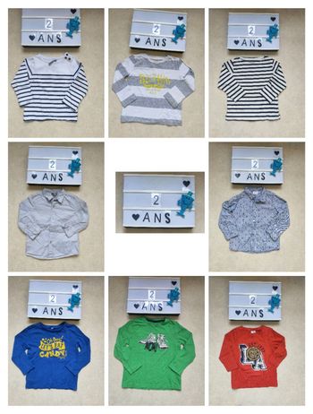 Lot de hauts manches longues garçon 2 ans 