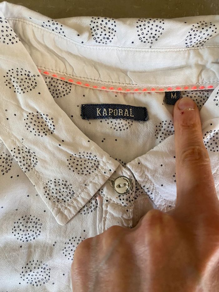 Chemise débardeur Kaporal manche courte taille M blanc à motifs - photo numéro 10