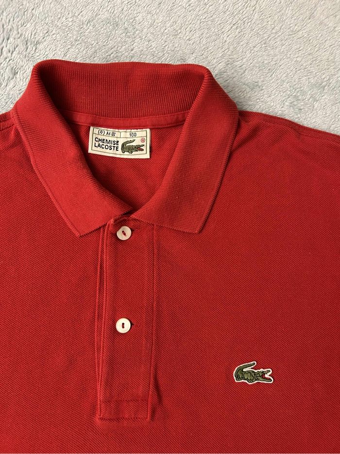 Polo Lacoste vintage rouge - photo numéro 4