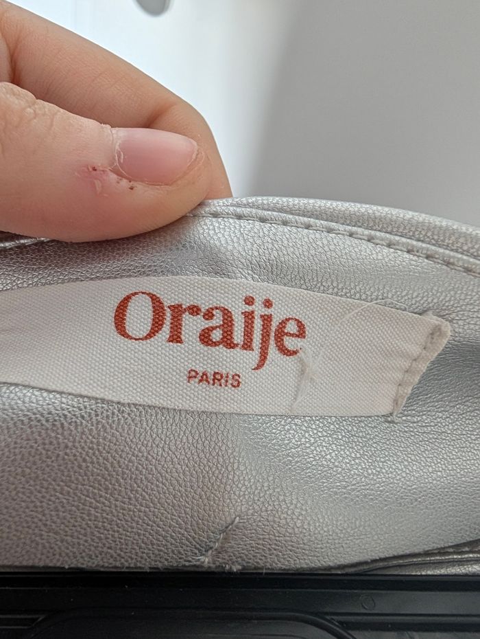 Short argenté effet cuir Oraije Paris – taille 40 (L) Bon état général - photo numéro 6