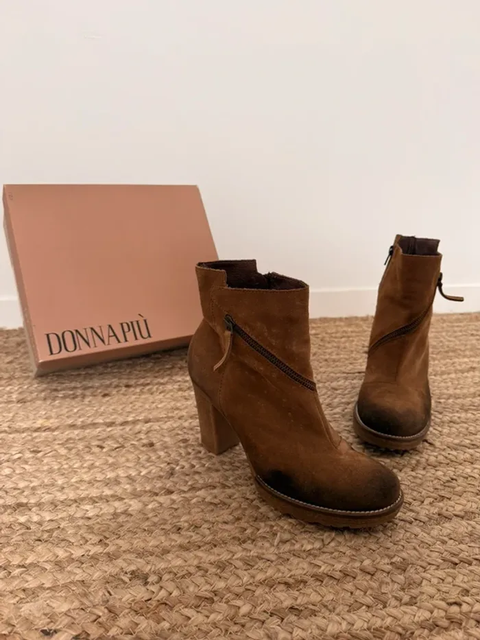 Bottines cuir piel marron boots daim zapatillas Bottes Laarzen Stivaletti Ankle Enkellaarsjes 40