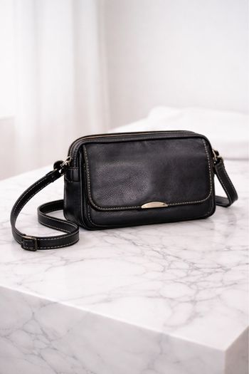 Sac bandoulière marron en cuir