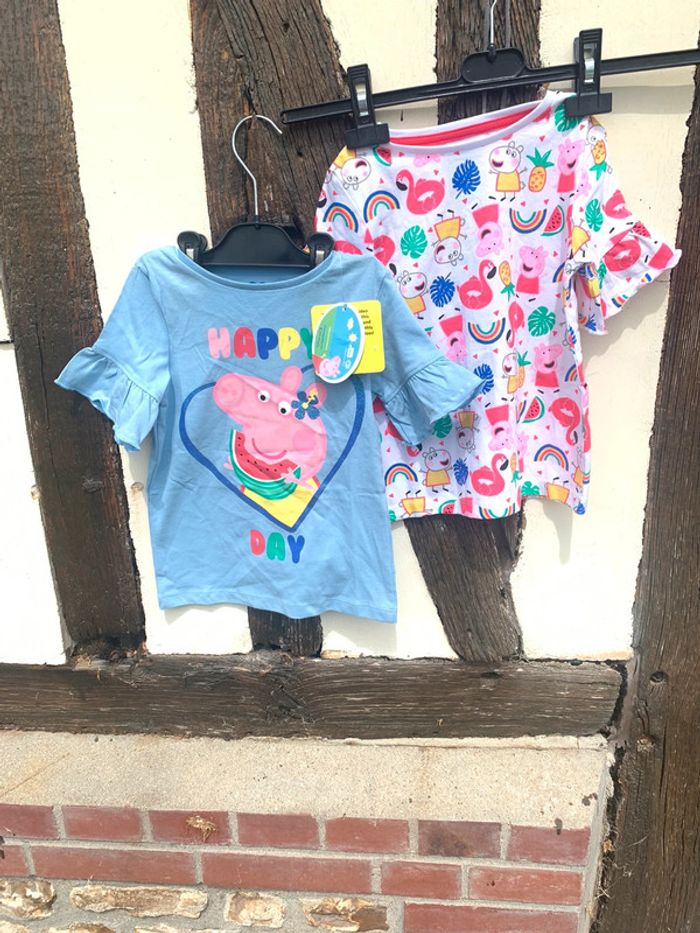 2 t-shirt neuf avec étiquette peppa pig