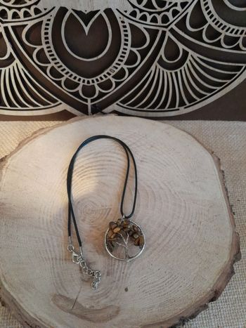 Collier arbre de vie marron