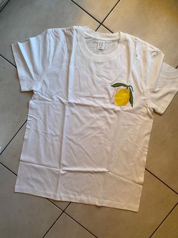 T-shirt femme blanc Lemoncello