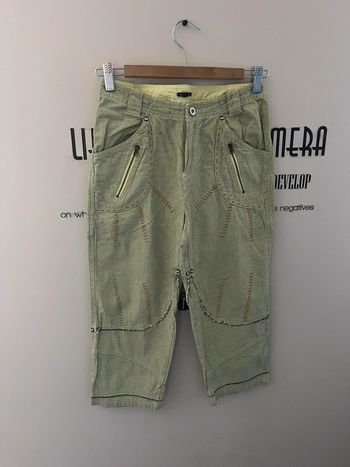 Pantacourt femme original en coton vert taille 36  marque Et Compagnie