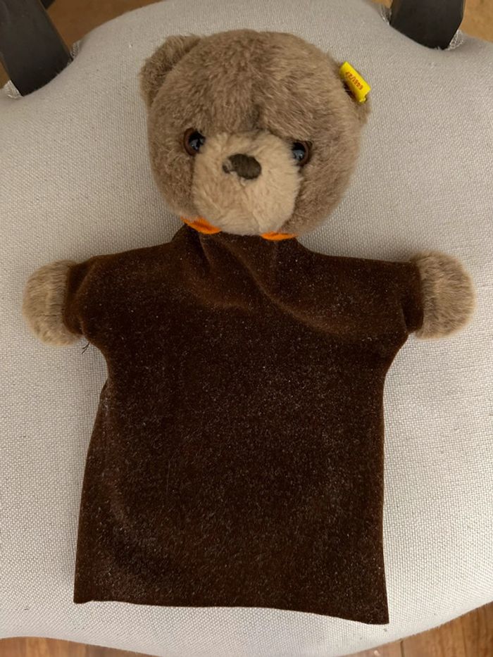 Marionnette Ours Steiff peluche doudou collection 28cm ancien - photo numéro 2