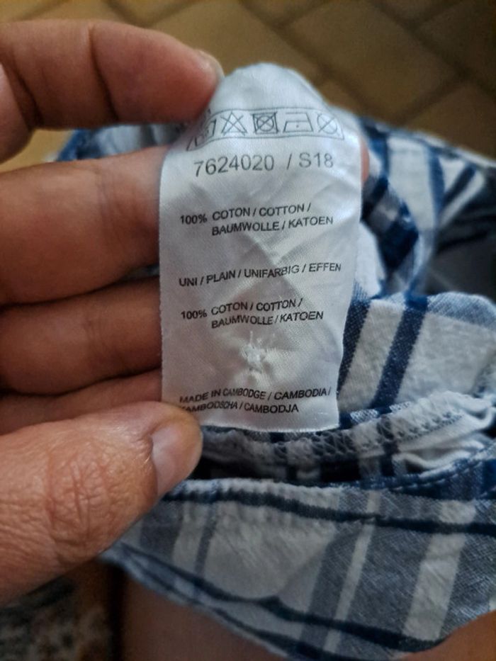 Salopette short bleu et blanc 3mois - photo numéro 6