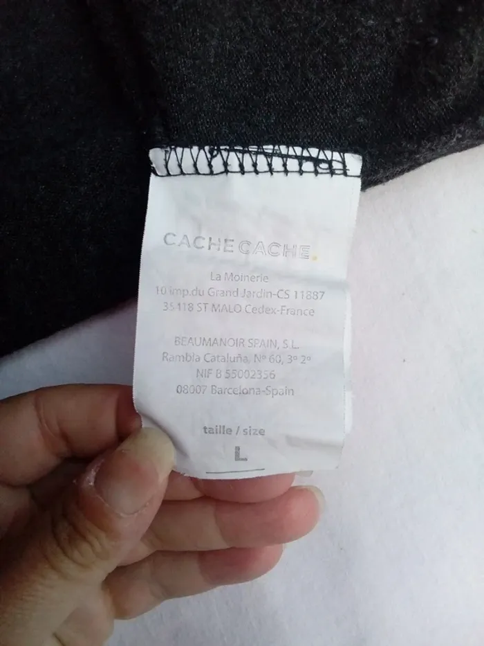 Pull gris foncé perles cache cache 44 - photo numéro 9