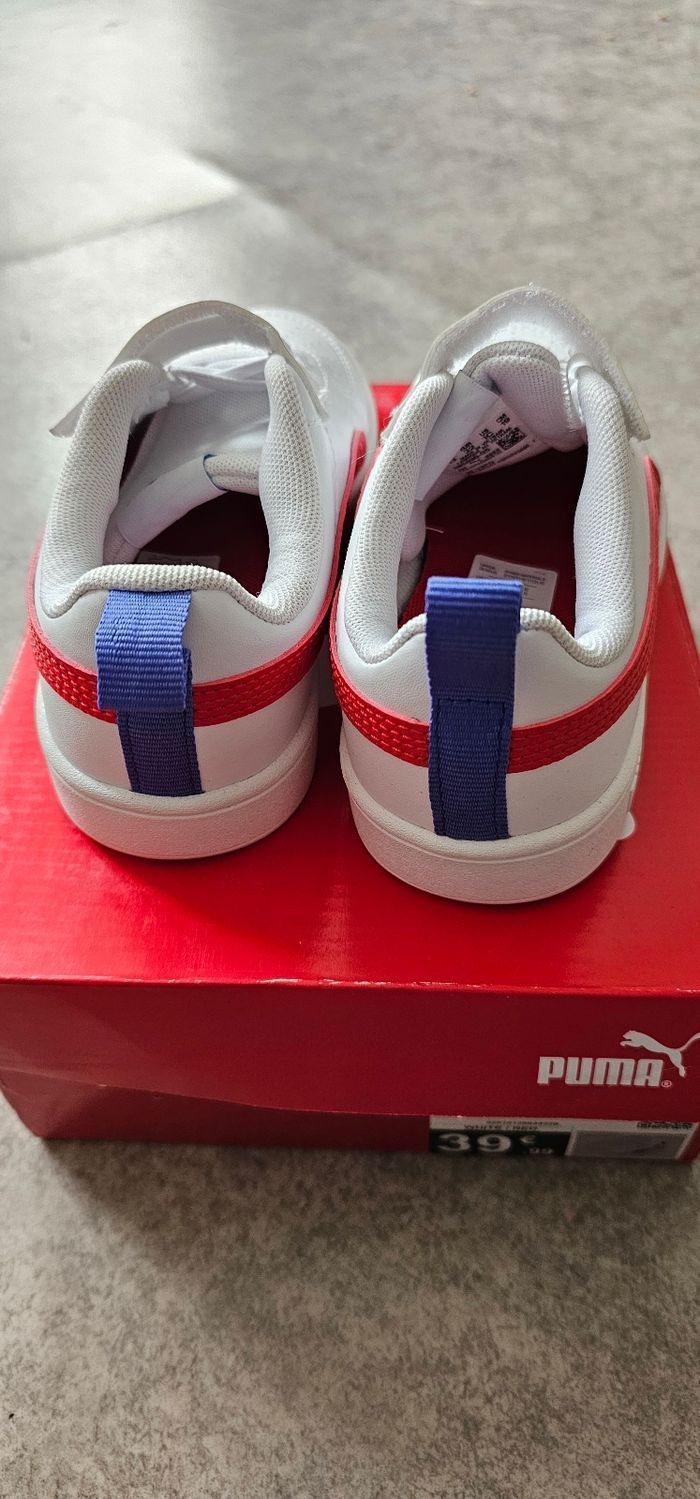 Baskets Puma enfant taille 32 – neuves – blanc/rouge - photo numéro 5
