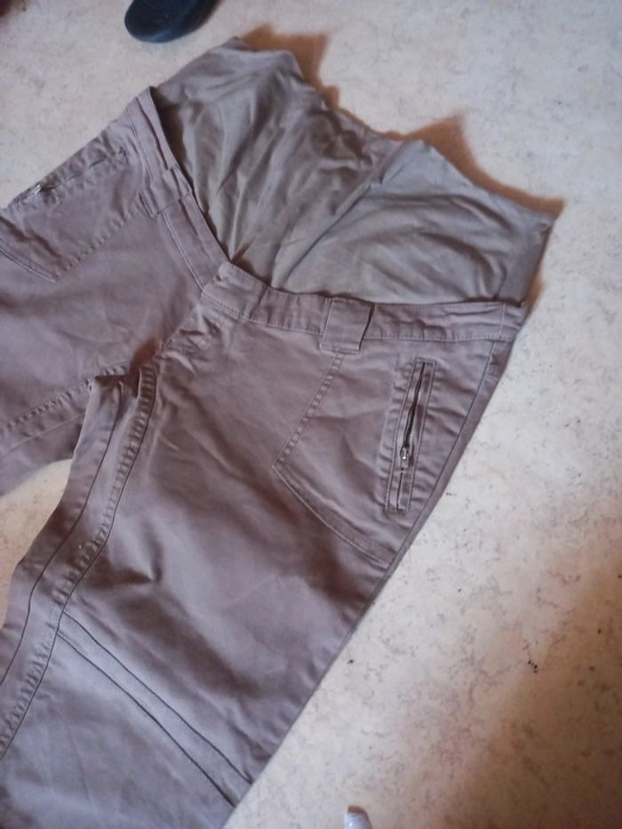 Pantacourt de grossesse en toile creeks t.44 - photo numéro 3