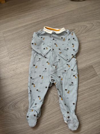 Pyjama coton bébé garçon col obaïbi 6 mois