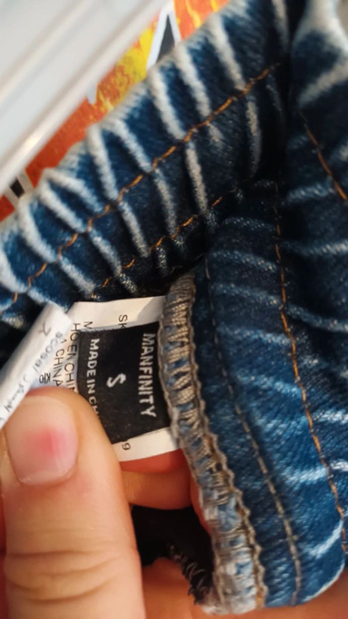 Cargo bleu en jean - photo numéro 4