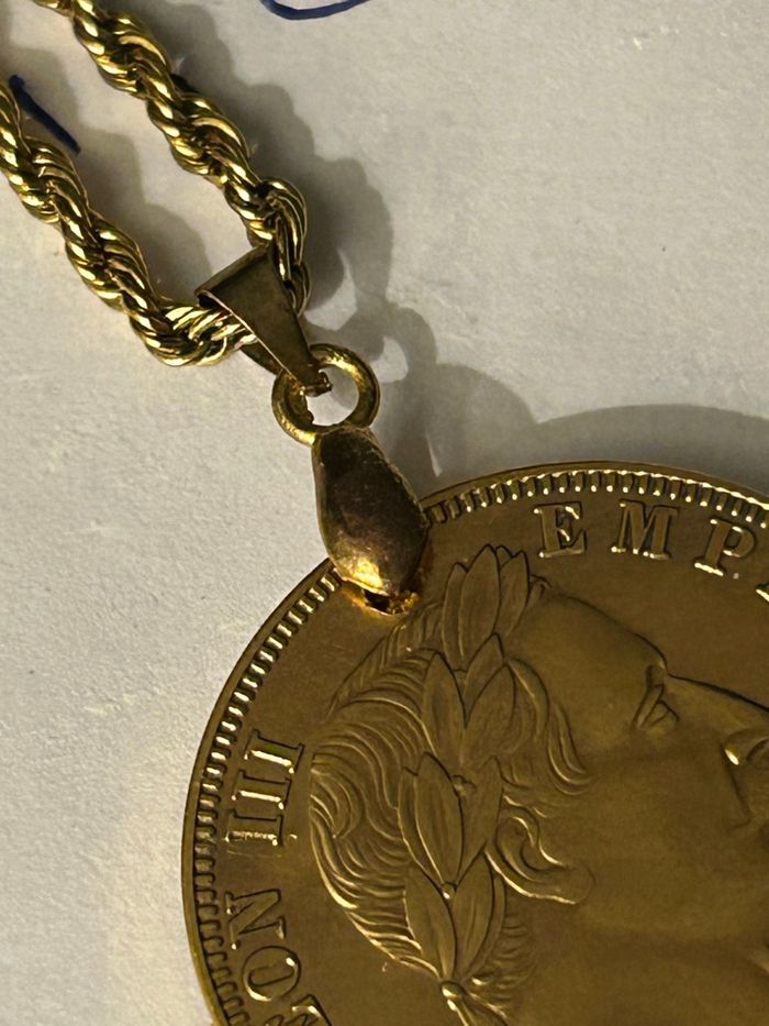 Collier Pendentif Reproduction de Pièce Napoléon III 50 Francs - photo numéro 8