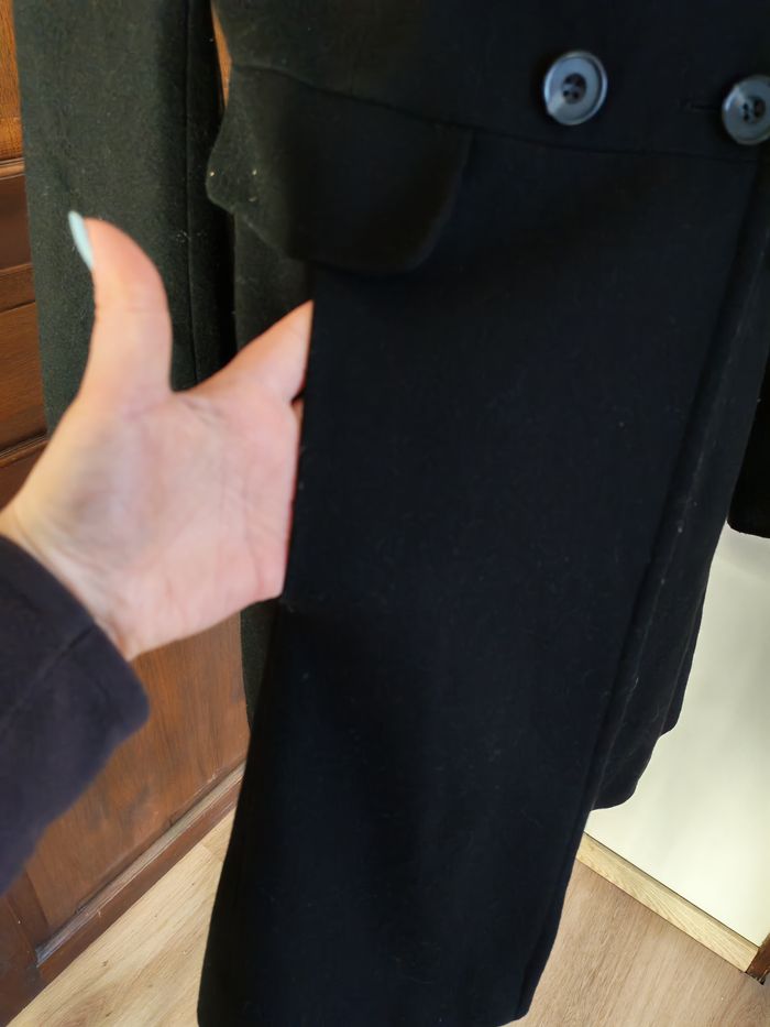 Manteau noir à capuche amovible Monoprix taille 38 made in Ukraine - photo numéro 9