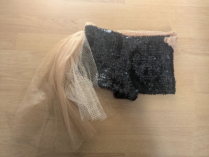 Short pailleté tulle doré enfant taille unique - photo numéro 3