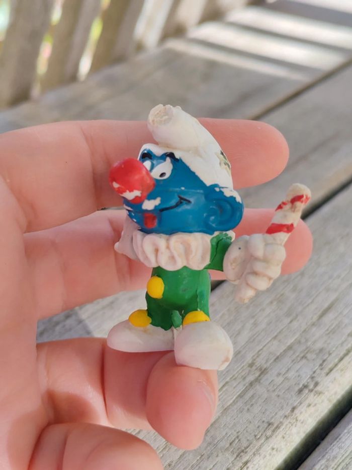 Figurine Schtroumpfs clown vintage - photo numéro 3