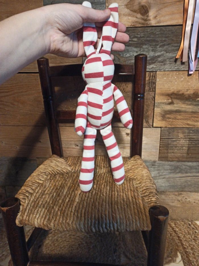 Doudou lapin cadet rousselle rouge tbe - photo numéro 4