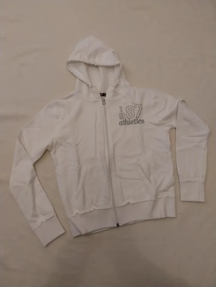 Sweat blanc a capuche T38
