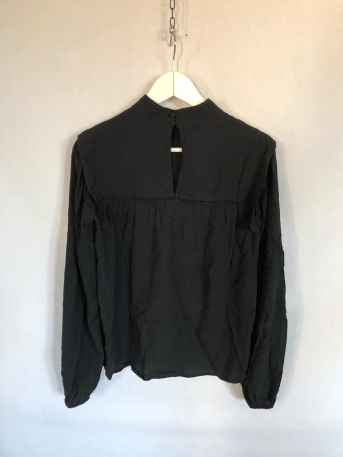 Superbe blouse Promod noire col montant taille 34 36 neuve - photo numéro 11