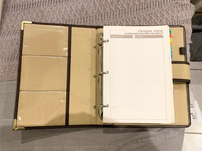 Agenda avec porte cartes