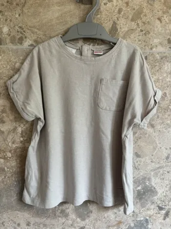 T shirt gris clair Zara