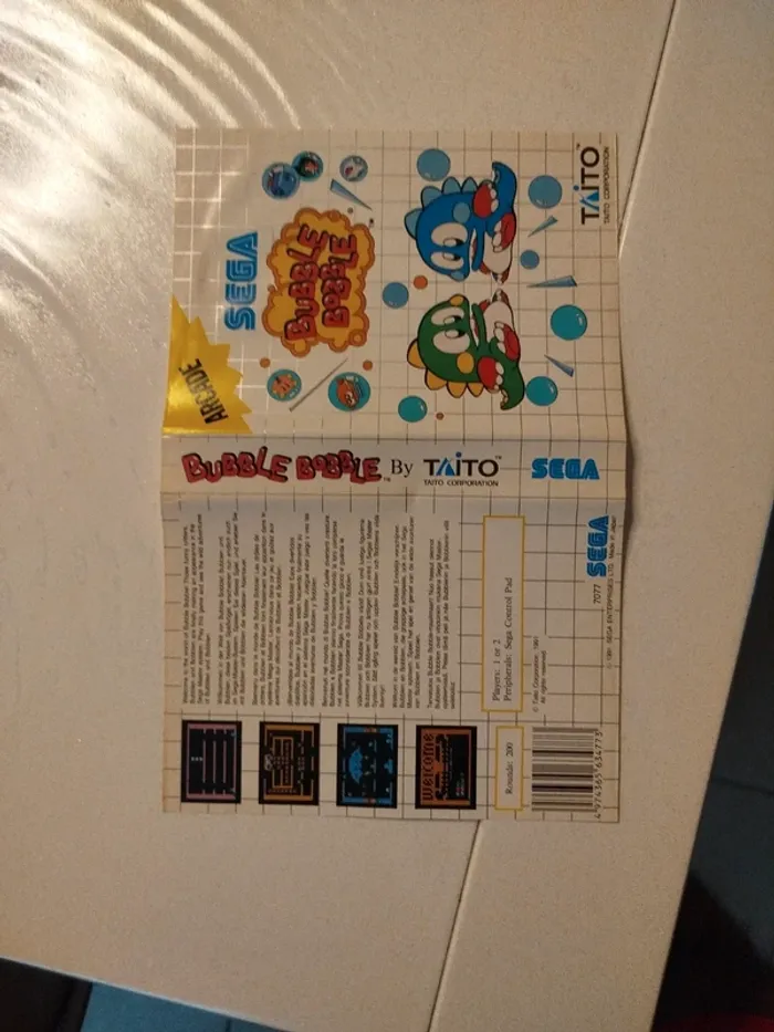 Boîte vide bubble bobble sega master system - photo numéro 8
