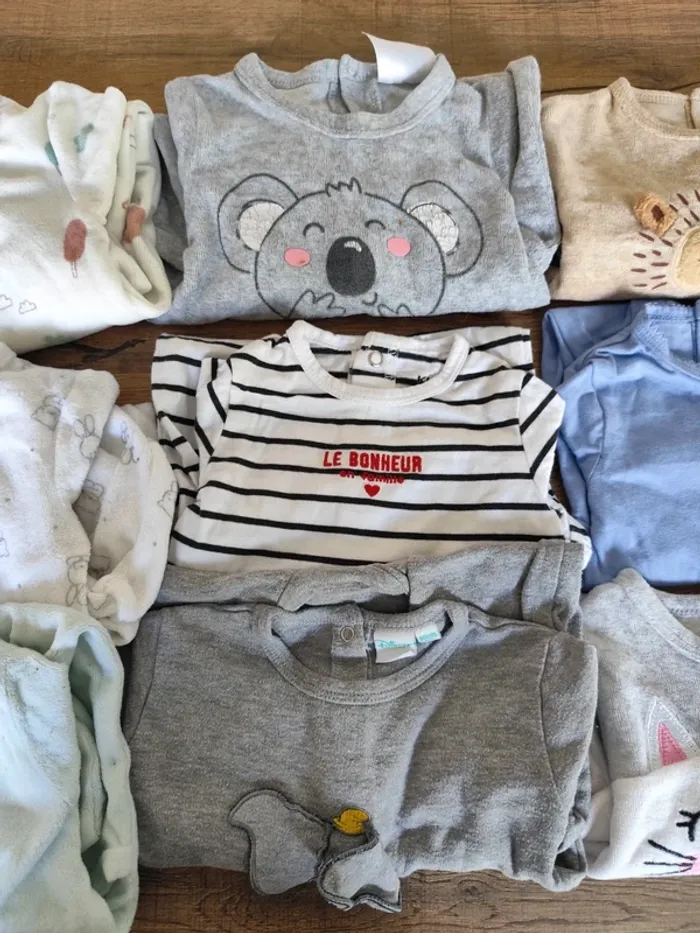 Lot de pyjama mixte garçon fille 3 mois - photo numéro 3