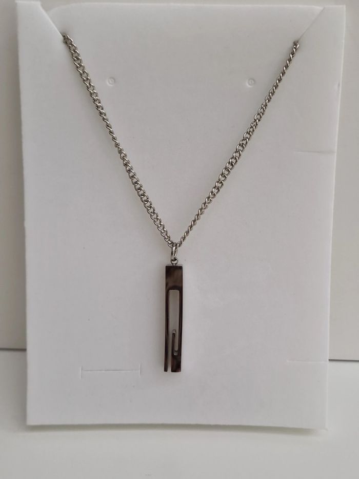 Collier Acier Argenté Grosses Mailles G - photo numéro 14